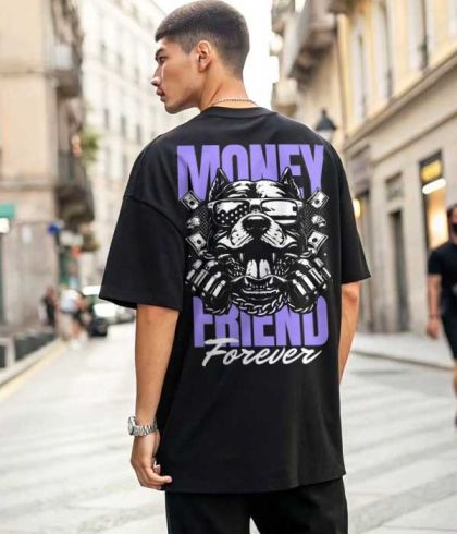 Oversize тениска Money Friend Forever