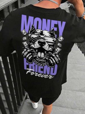 Oversize тениска Money Friend Forever